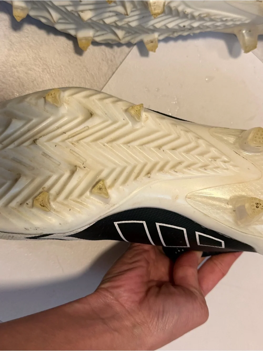 Adidas Adizero Men's Black and White Football Cleats